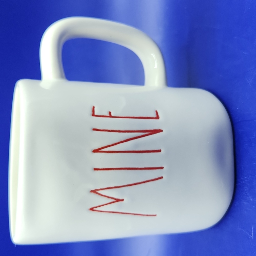 Magenta White Ceramic MINE Mug